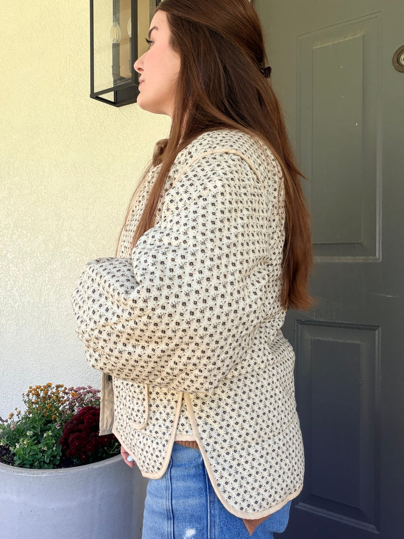 Cream Front Pocket Jacket