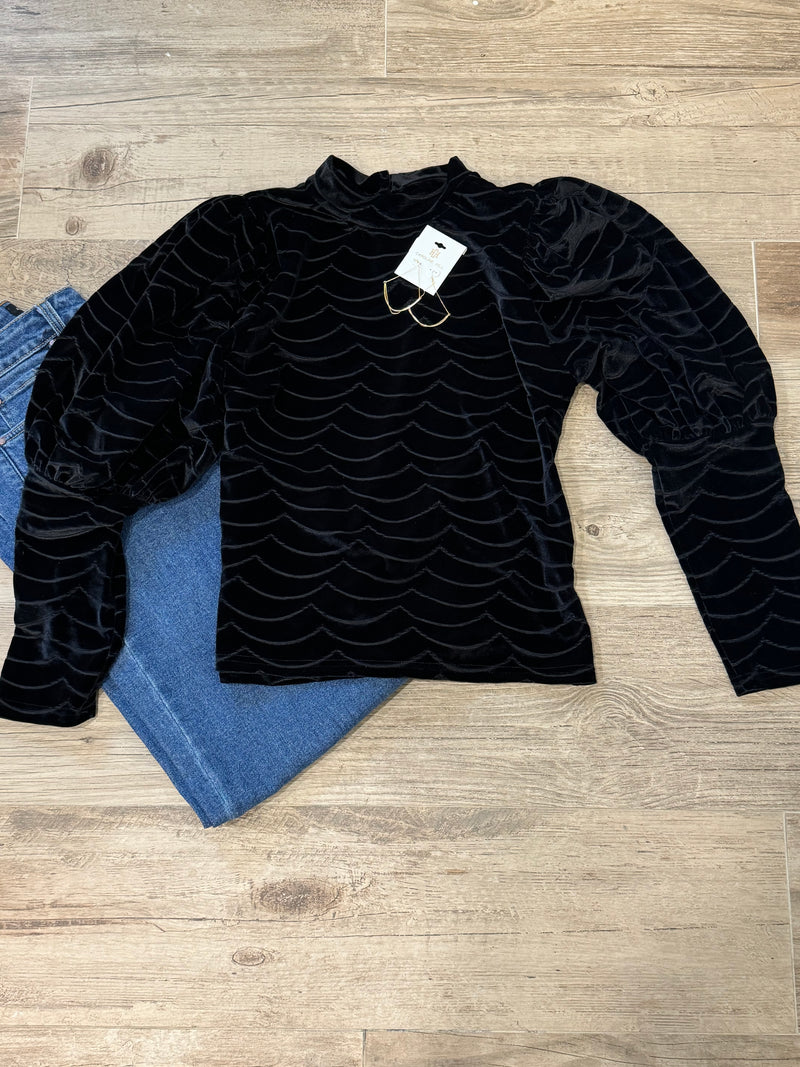 Velvet Black Top