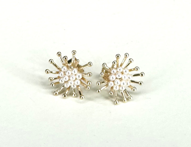 Pearl Starburst Stud Earrings