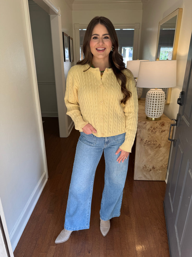 Long Sleeve Butter Yellow Sweater