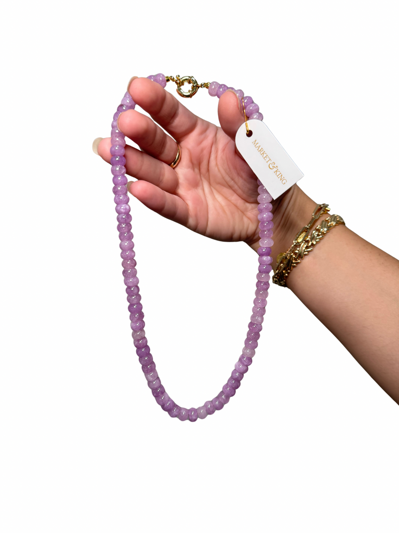 Light Purple Candy Beaded Necklace