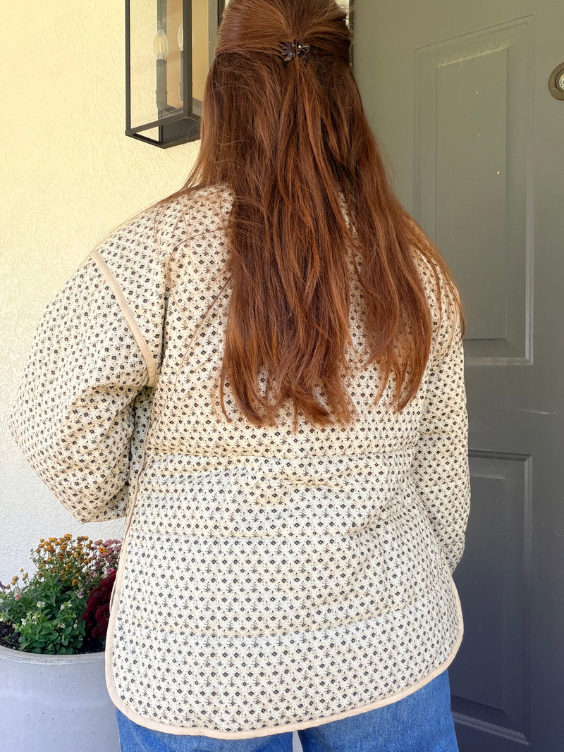 Cream Front Pocket Jacket