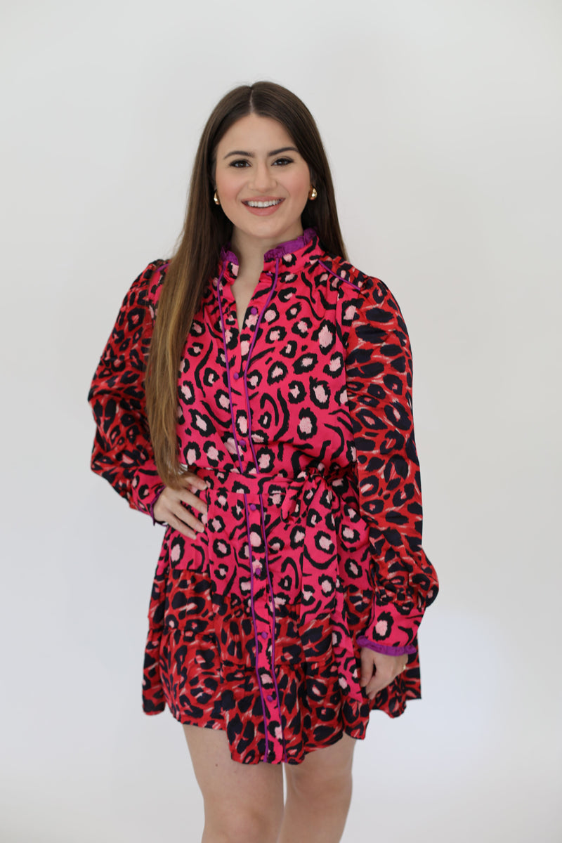 Pink Leopard Dress