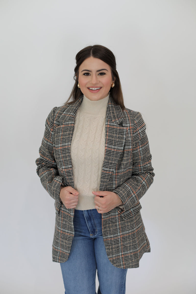 Falling for You Plaid Blazer