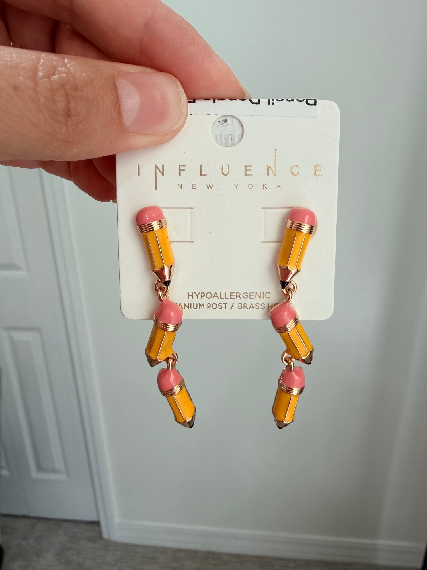 Pencil Dangle Earrings