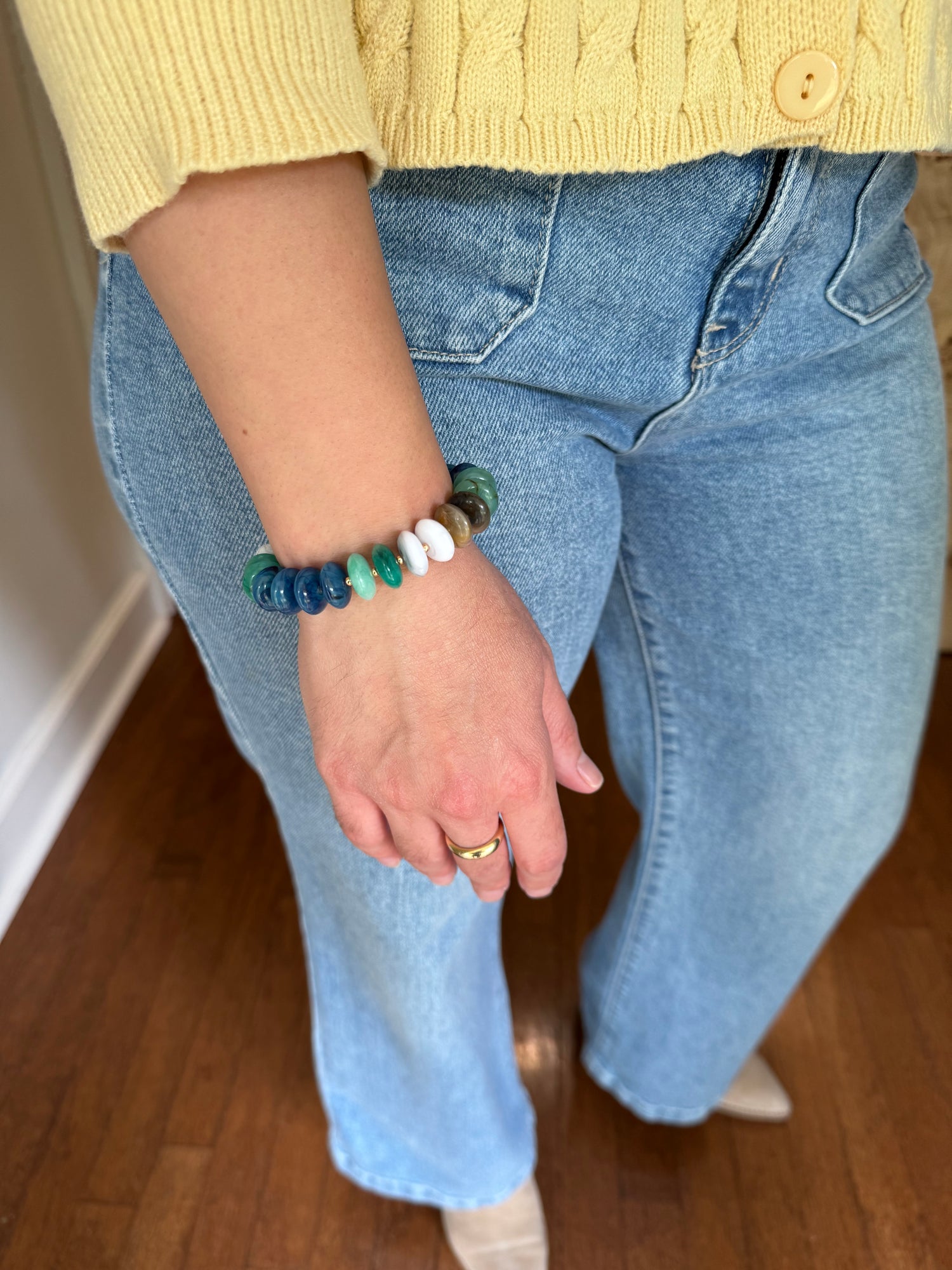 Neutral Color Beaded Bracelet