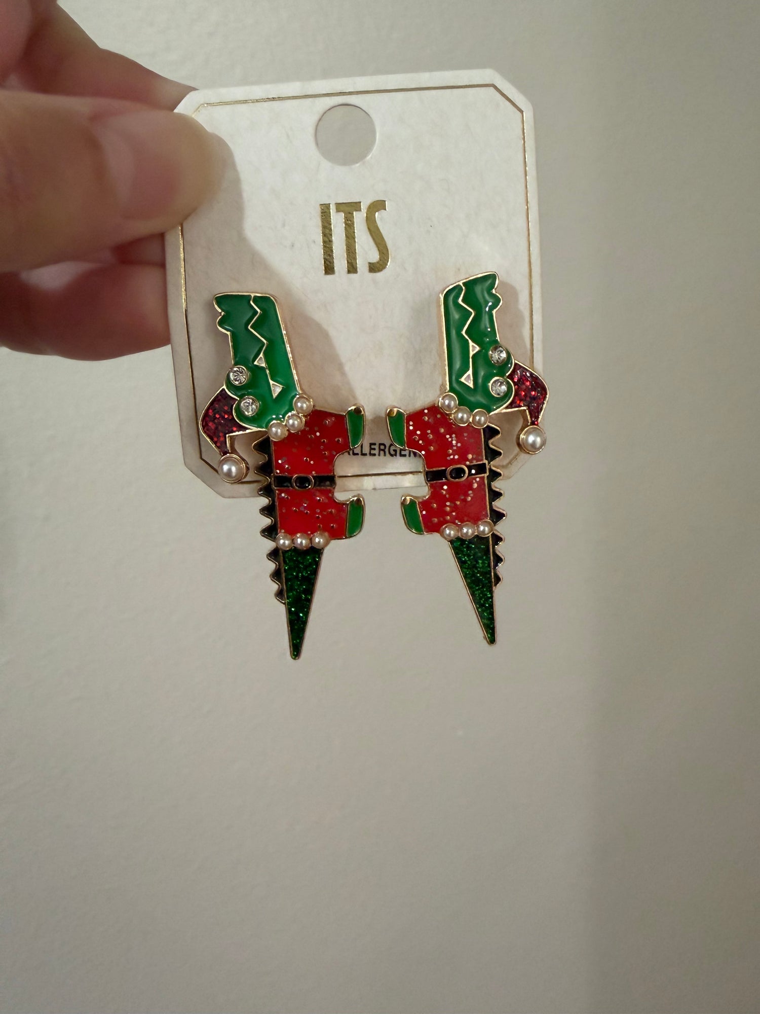 Christmas Gator Earrings