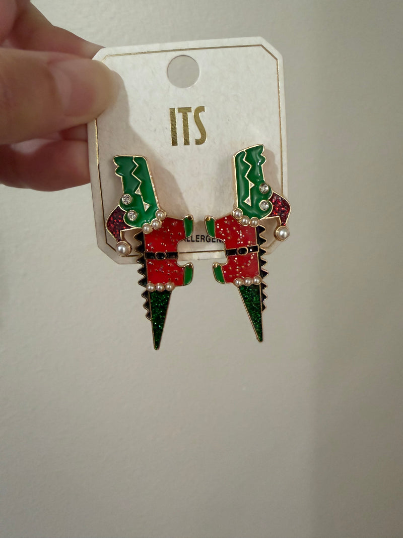 Christmas Gator Earrings