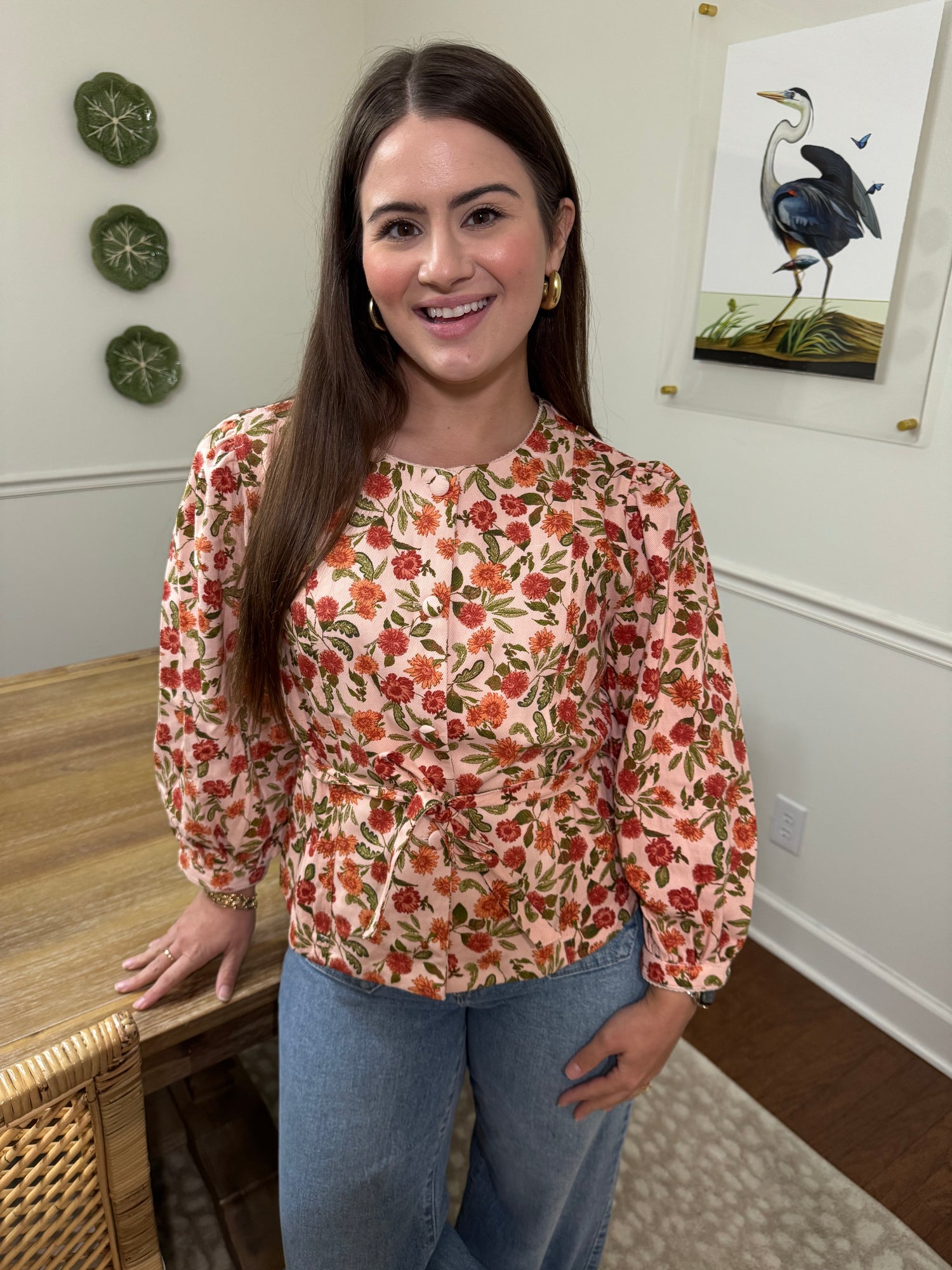Just Peachy Floral Top