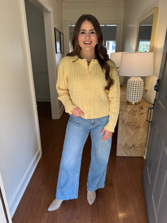 Long Sleeve Butter Yellow Sweater