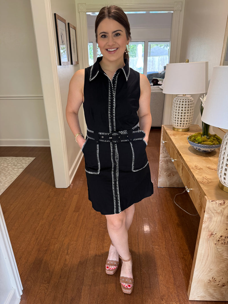Black Belted Dress