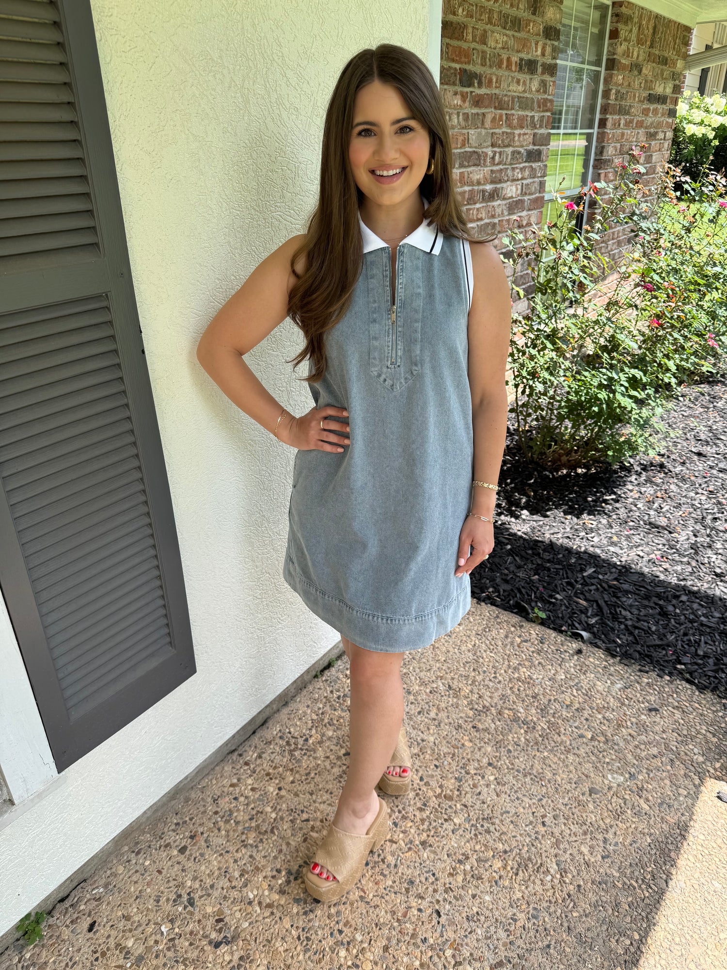 Light Denim Sleeveless Dress